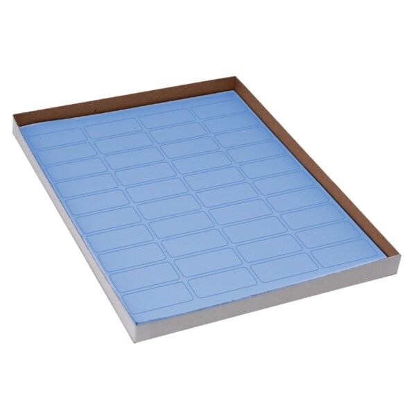 Patient Charge Laser Sheet - 40 labels/sheet 13/16" x 1-9/10" Blue